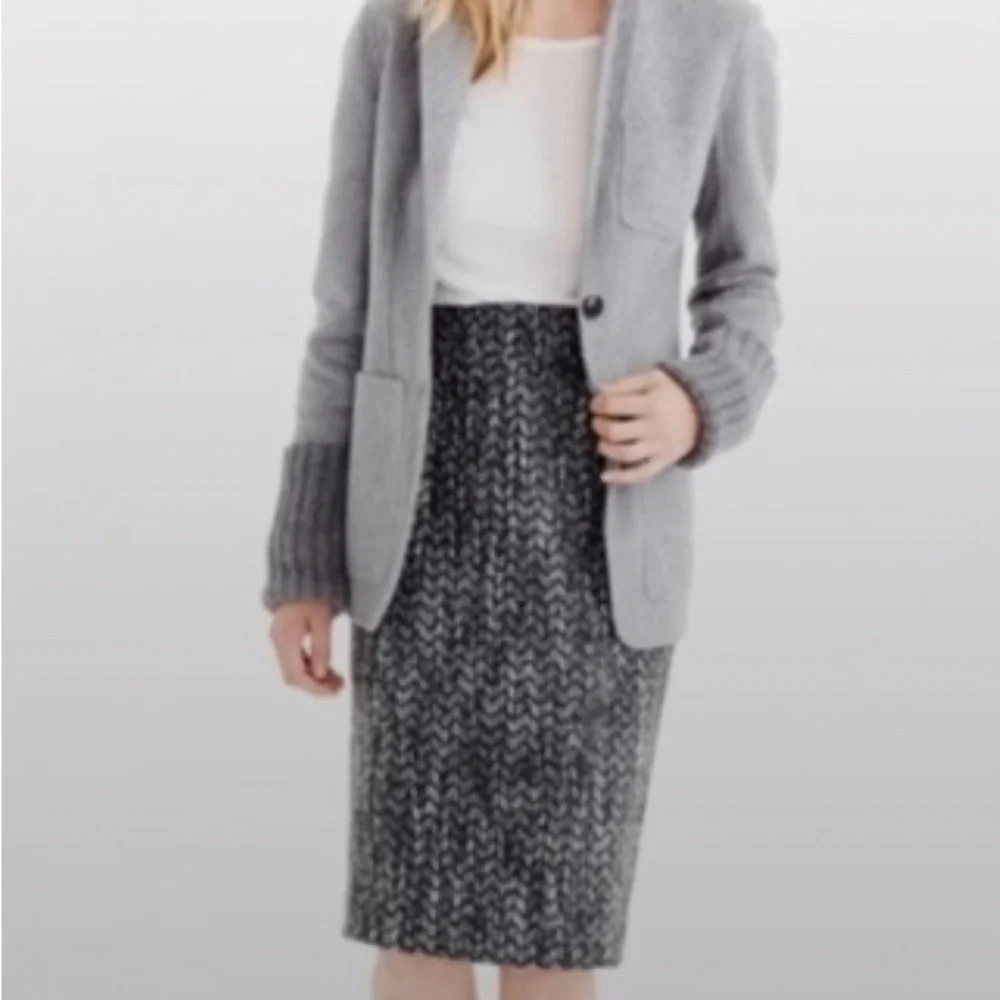 J Crew No 2 Pencil Skirt in Holographic Tweed NWT Size 6